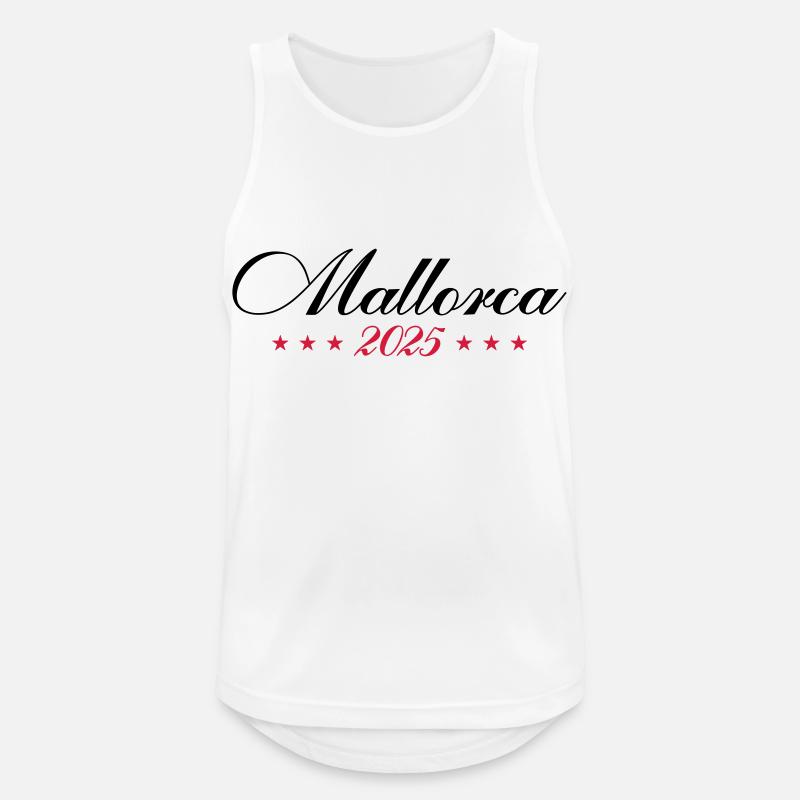 Mallorca 2025 - Männer Tank Top atmungsaktiv - Weiß