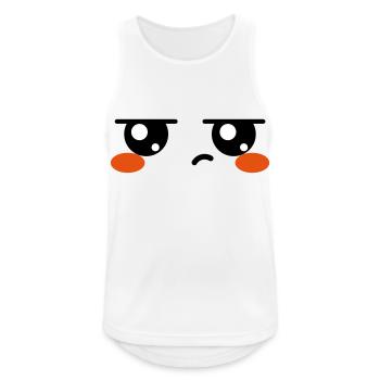 Annoyed Eyes Kawaii Sweet - Men's Breathable Tank Top - white - Front - Nick (188cm)