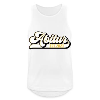 Farben änderbar | Abitur 2023 - Männer Tank Top atmungsaktiv - Weiß - Vorne - Nick (188cm)