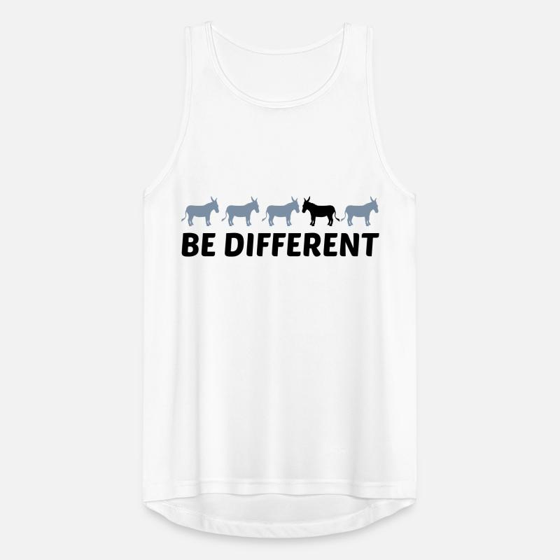 text anders be different esel pferd pony klein pac Männer Tank Top atmungsaktiv