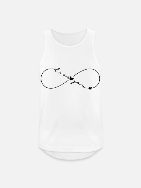 Love You Infinity Symbol - Men's Breathable Tank Top - white