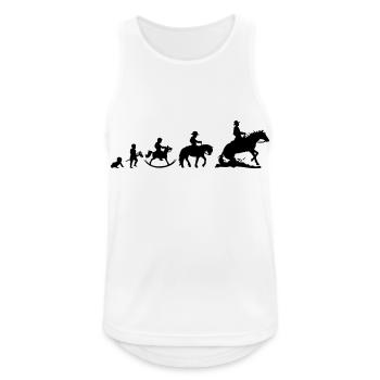 Evolution Boys Westernriding - Männer Tank Top atmungsaktiv - Weiß - Vorne - Nick (188cm)