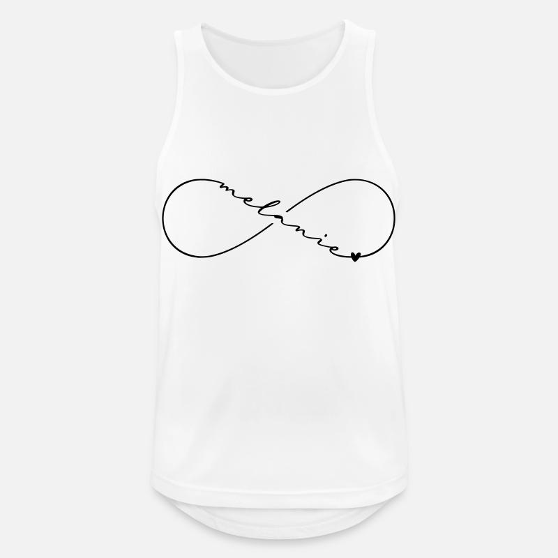 Melanie Name Infinitysymbol - Männer Tank Top atmungsaktiv - Weiß