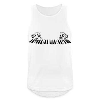 klavier finger - Men's Breathable Tank Top - white - Front - Nick (188cm)