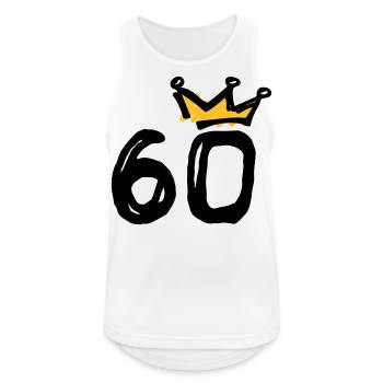 60th birthday Krone - Men's Breathable Tank Top - white - Front - Nick (188cm)