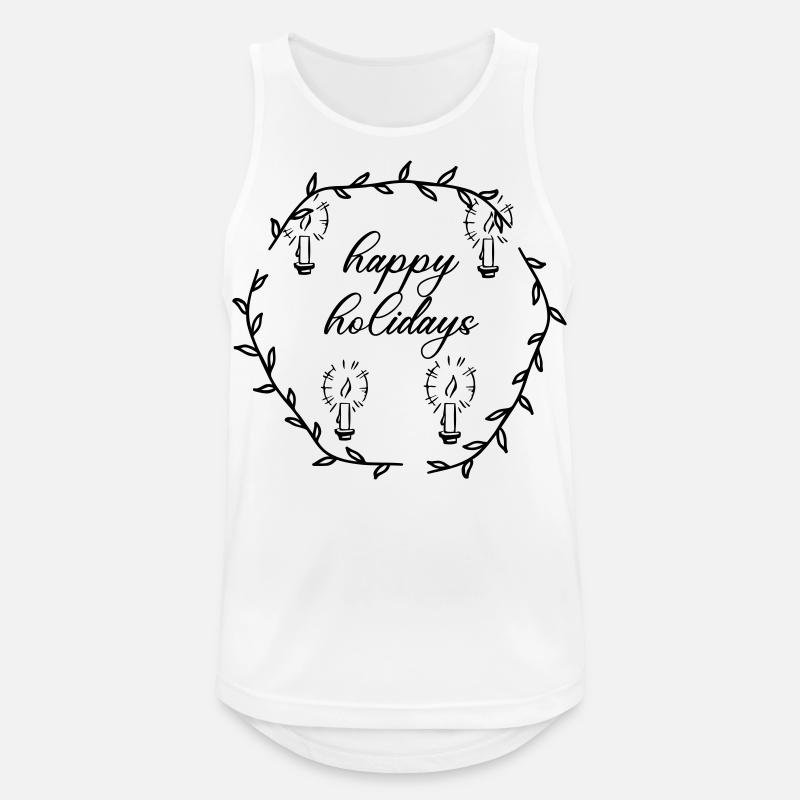 Advent Advetskranz Happy Holidays - Men's Breathable Tank Top - white