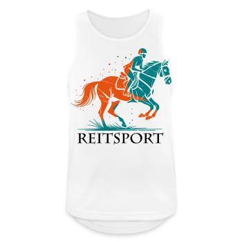 Equestrian – Leidenschaft, Eleganz und Performance - Männer Tank Top atmungsaktiv - Weiß - Vorne - Nick (188cm)