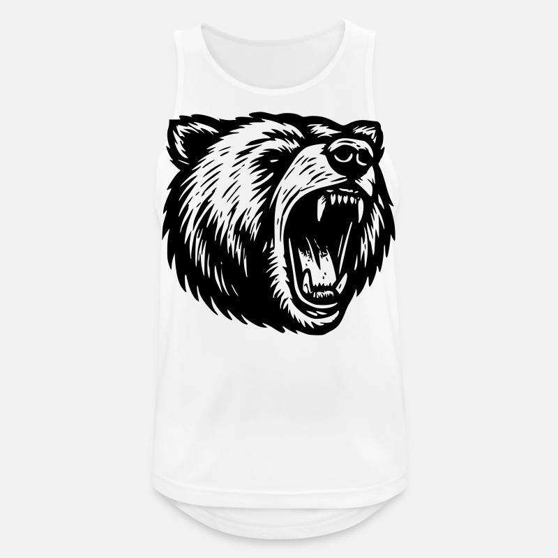 Ergraut - Männer Tank Top atmungsaktiv - Weiß
