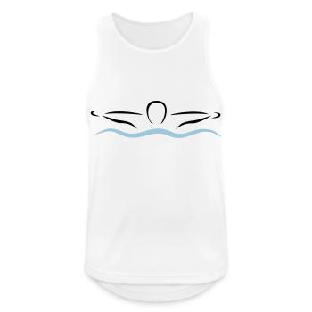 schwimmen - Männer Tank Top atmungsaktiv - Weiß - Vorne - Nick (188cm)