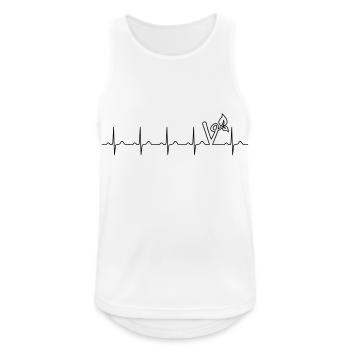 My heart is beating vegan - Vegan - Vegetarian - Men's Breathable Tank Top - white - Front - Nick (188cm)