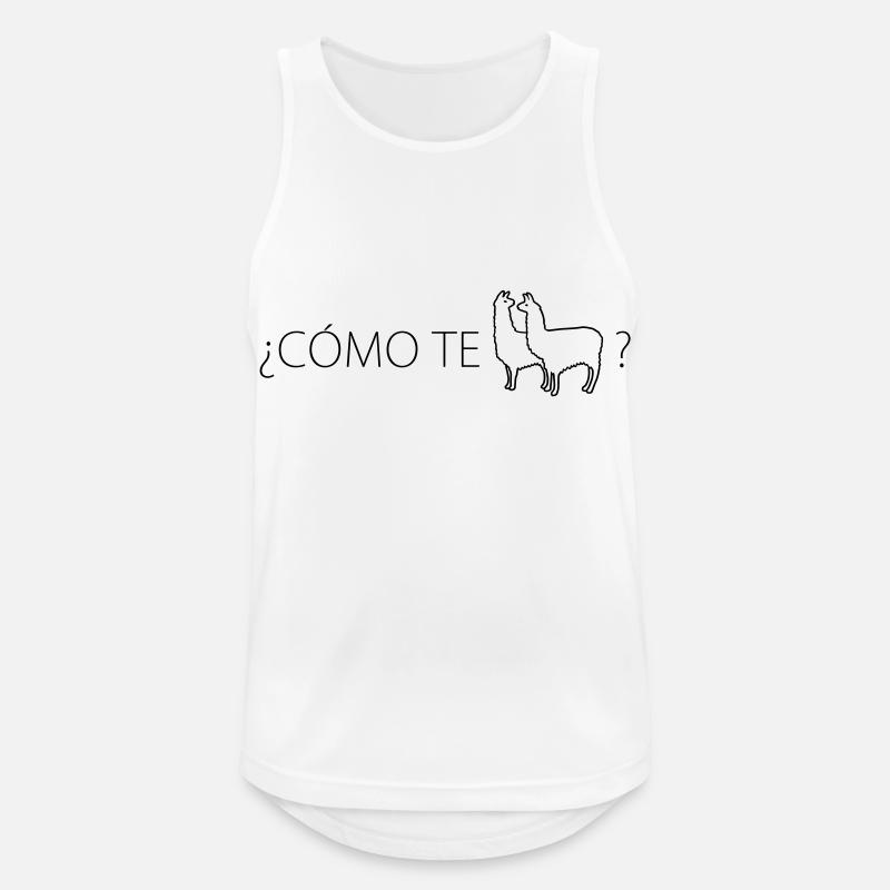 ¿COMO TE LLAMAS? - Männer Tank Top atmungsaktiv - Weiß
