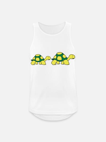 turtle family - Männer Tank Top atmungsaktiv - Weiß