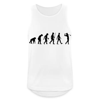 Golf, Golfers, Golf, Evolution, Coup Carré - Débardeur respirant Homme - blanc - Devant - Nick (188cm)