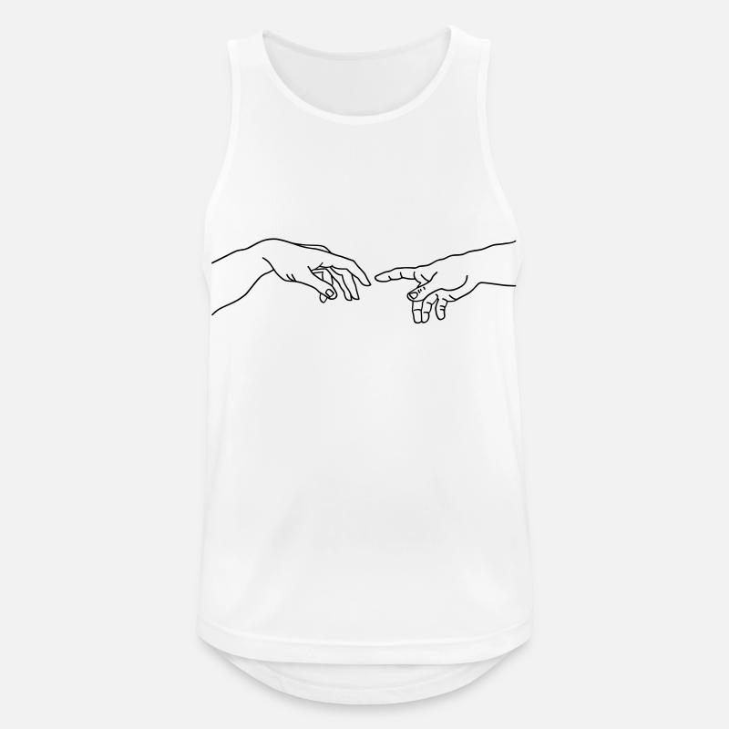 Michelangelo Hände - Männer Tank Top atmungsaktiv - Weiß