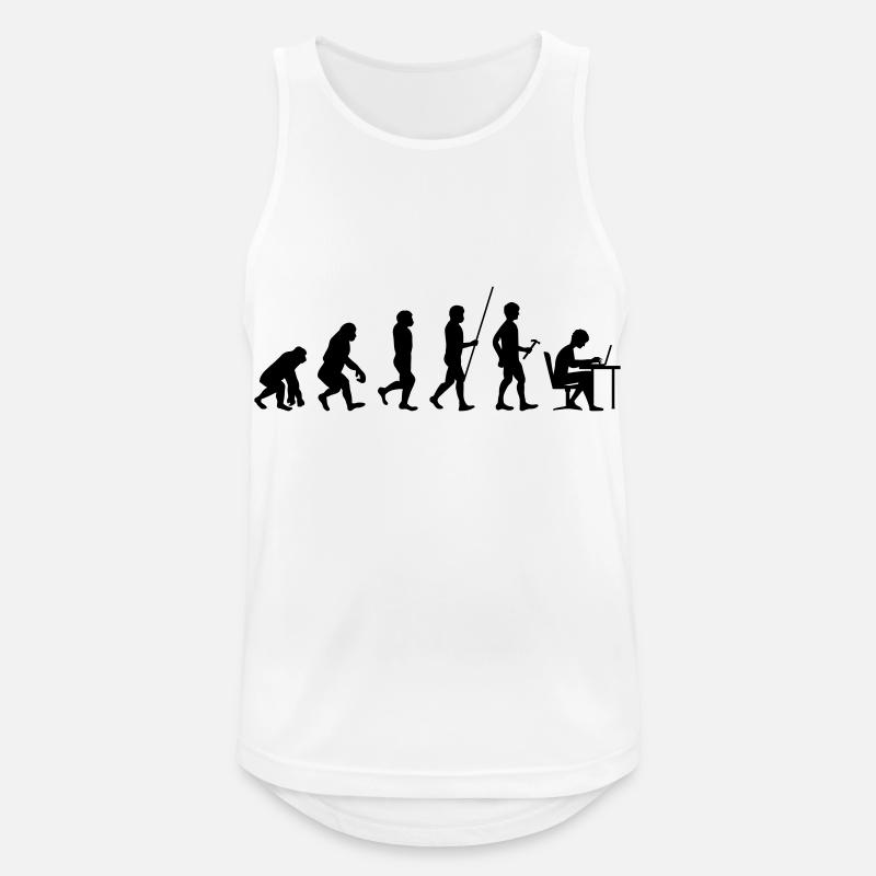 evolution - Men's Breathable Tank Top - white
