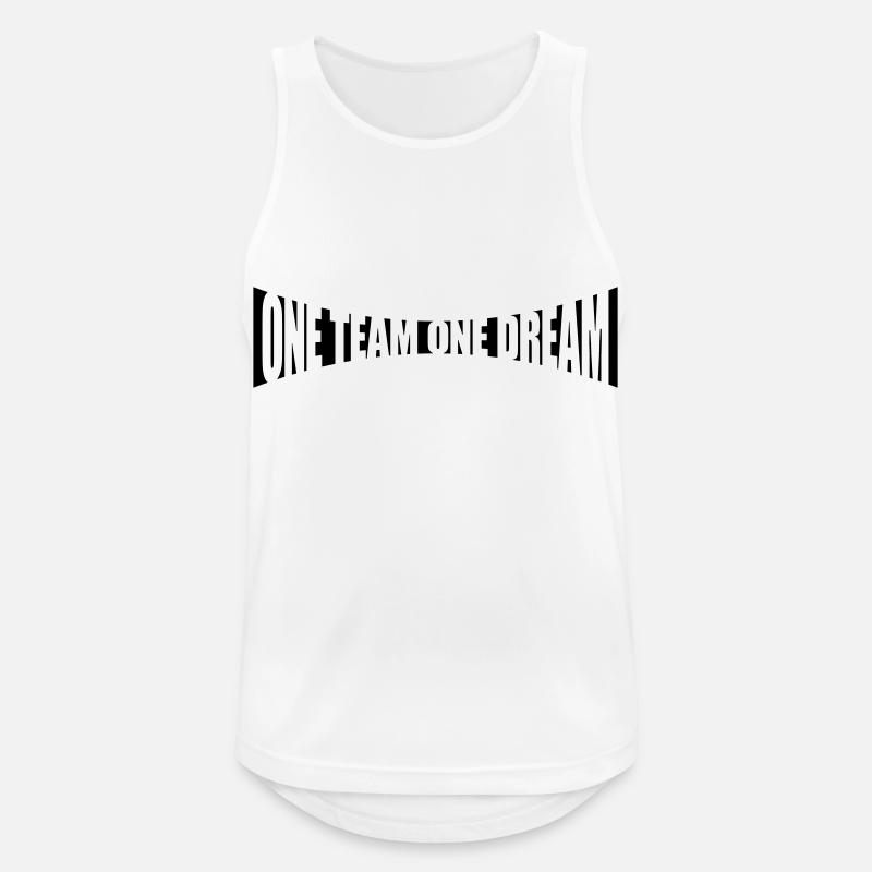 Gebogen One Team - Männer Tank Top atmungsaktiv - Weiß