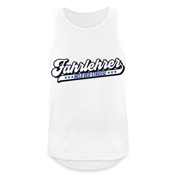 Fahrlehrer Held der Straße | Farben änderbar - Männer Tank Top atmungsaktiv - Weiß - Vorne - Nick (188cm)