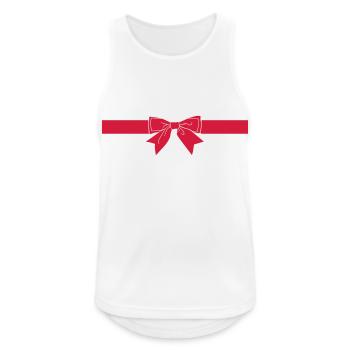 Schleife - Männer Tank Top atmungsaktiv - Weiß - Vorne - Nick (188cm)