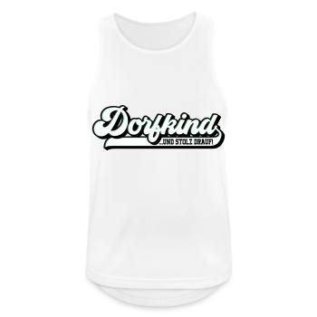 Farbe änderbar | Dorfkind stolz - Männer Tank Top atmungsaktiv - Weiß - Vorne - Nick (188cm)
