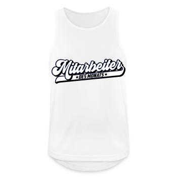 Mitarbeiter des Monat | Farben änderbar - Männer Tank Top atmungsaktiv - Weiß - Vorne - Nick (188cm)
