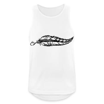 Feder - Männer Tank Top atmungsaktiv - Weiß - Vorne - Nick (188cm)