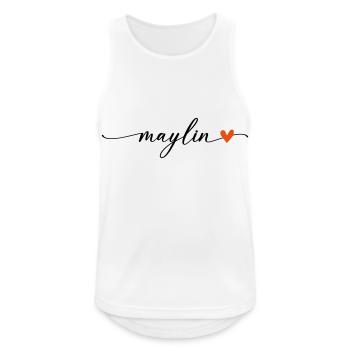 Maylin Name Calligraphy Font - Men's Breathable Tank Top - white - Front - Nick (188cm)