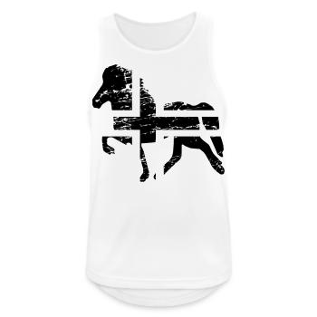 Icelandic Horse: Islandpferd Pferd Pony Merch - Männer Tank Top atmungsaktiv - Weiß - Vorne - Nick (188cm)