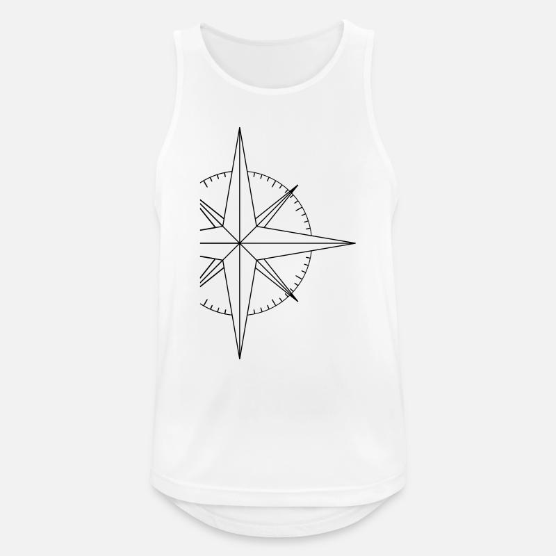 Simple Kompass - Männer Tank Top atmungsaktiv - Weiß