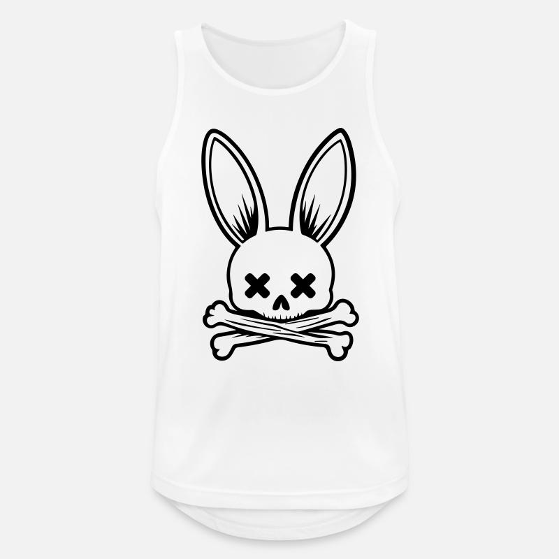 Rabbit Skull Skeleton - Men's Breathable Tank Top - white