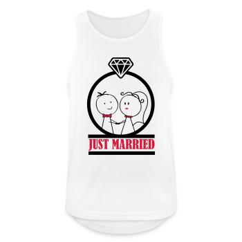 married couple just married 002 - Men's Breathable Tank Top - white - Front - Nick (188cm)
