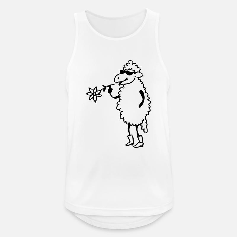Cooles Schaf - Männer Tank Top atmungsaktiv - Weiß