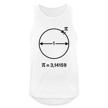 Pi / Kreiszahl / ∏ / π (Mathe / Geometrie) INT - Männer Tank Top atmungsaktiv - Weiß - Vorne - Nick (188cm)