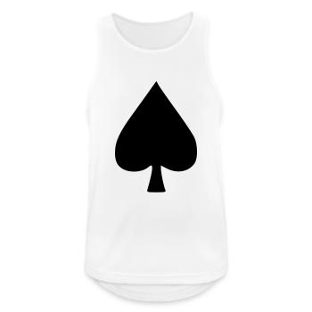Poker – Spades - Men's Breathable Tank Top - white - Front - Nick (188cm)