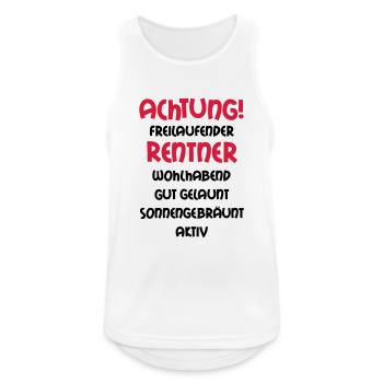 Warning freewheeling retirees, wealthy, well- - Men's Breathable Tank Top - white - Front - Nick (188cm)