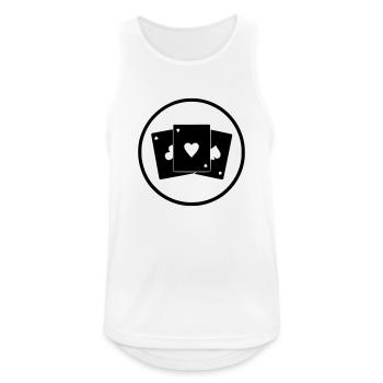 Spielkarten Casino - Männer Tank Top atmungsaktiv - Weiß - Vorne - Nick (188cm)