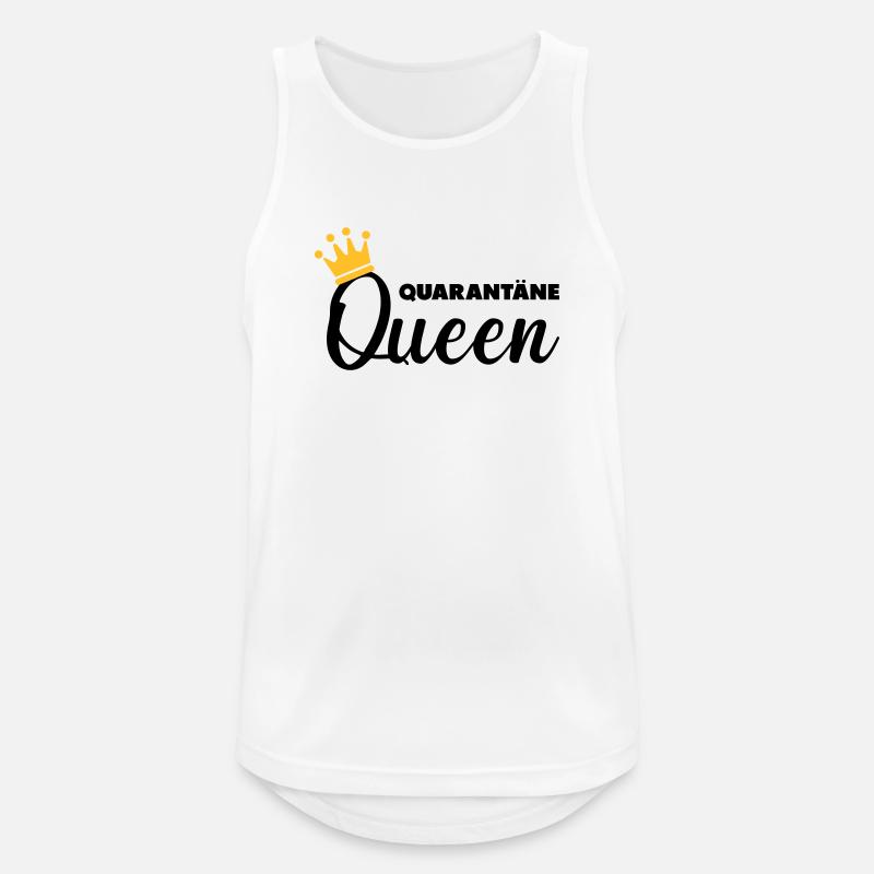 Quarantäne Queen - Männer Tank Top atmungsaktiv - Weiß
