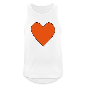 Big red heart. Heart - Men's Breathable Tank Top - white - Front - Nick (188cm)