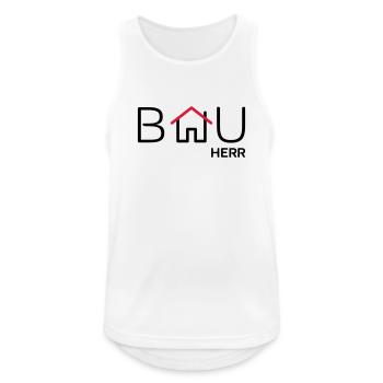 Bauherr - Männer Tank Top atmungsaktiv - Weiß - Vorne - Nick (188cm)