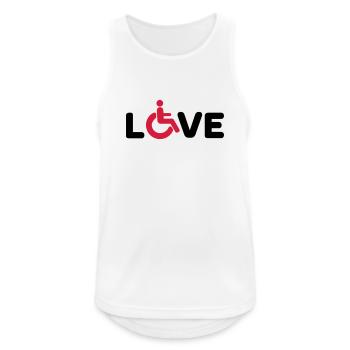 Wheelchair Love Disabled - Men's Breathable Tank Top - white - Front - Nick (188cm)