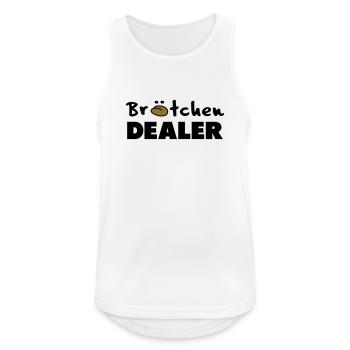 Brötchen Dealer Bäckerei - Männer Tank Top atmungsaktiv - Weiß - Vorne - Nick (188cm)