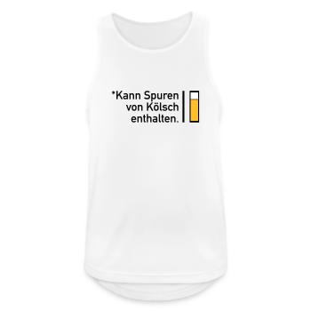 Kann Spuren von Kölsch enthalten - Männer Tank Top atmungsaktiv - Weiß - Vorne - Nick (188cm)