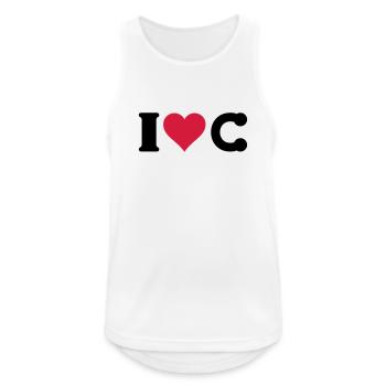 I love Piercing Septum Piercer - Men's Breathable Tank Top - white - Front - Nick (188cm)