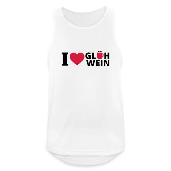 I love Glühwein - Männer Tank Top atmungsaktiv - Weiß - Vorne - Nick (188cm)