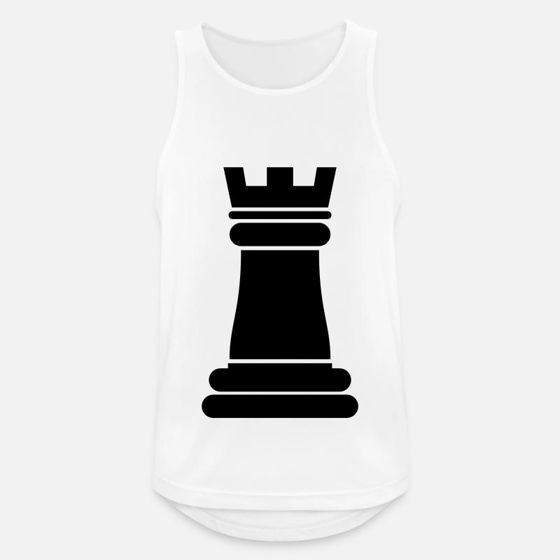 Schachfigur Turm - Männer Tank Top atmungsaktiv - Weiß