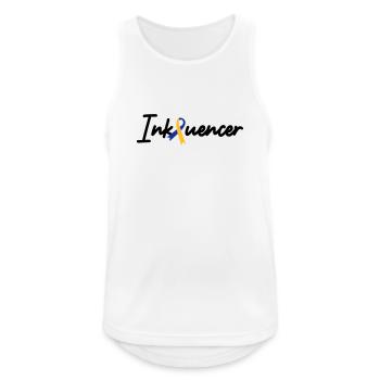 Inkluencer Inklusion Down Syndrom - Männer Tank Top atmungsaktiv - Weiß - Vorne - Nick (188cm)