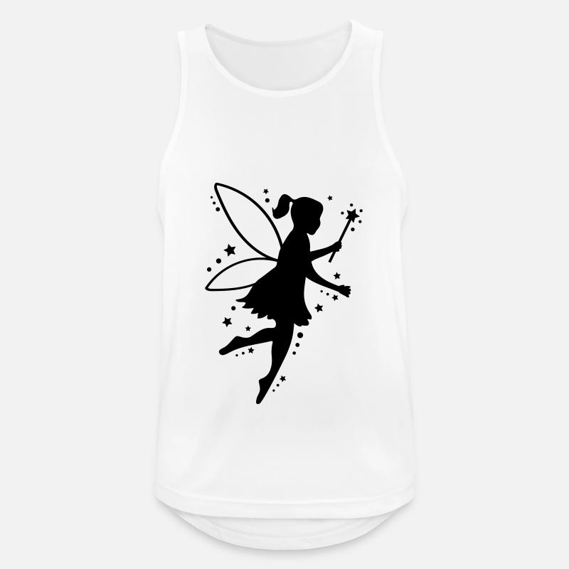 fee elfe silhouette - Männer Tank Top atmungsaktiv - Weiß