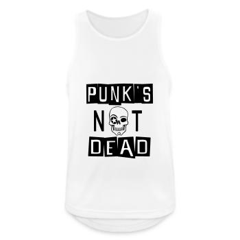 PUNK'S NOT DEAD - Men's Breathable Tank Top - white - Front - Nick (188cm)