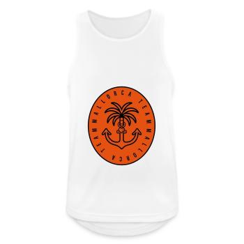 Mallorca Team Anker Palme Herz - Männer Tank Top atmungsaktiv - Weiß - Vorne - Nick (188cm)