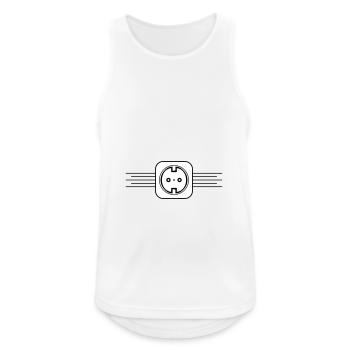 Socket Icon Power - Men's Breathable Tank Top - white - Front - Nick (188cm)