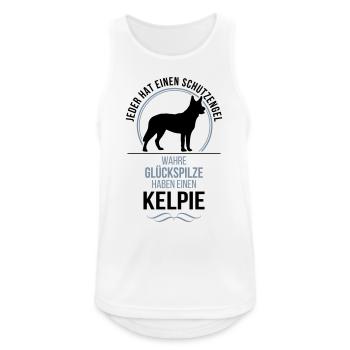 KELPIE Schutzengel Wilsigns - Männer Tank Top atmungsaktiv - Weiß - Vorne - Nick (188cm)